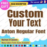 Custom Text Name Fonts Lettering Die Cut Decals Anton Vinyl Stickers 651 Regular - Image 32