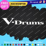 Fits V-Drums Name  Decals Stickers Vinyl Replacement Band Percussion Bass V Drum - Image 25