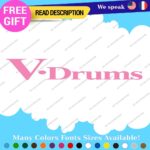 Fits V-Drums Name  Decals Stickers Vinyl Replacement Band Percussion Bass V Drum - Image 9