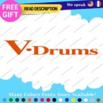 Fits V-Drums Name  Decals Stickers Vinyl Replacement Band Percussion Bass V Drum - Image 33