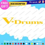 Fits V-Drums Name  Decals Stickers Vinyl Replacement Band Percussion Bass V Drum - Image 29