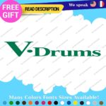 Fits V-Drums Name  Decals Stickers Vinyl Replacement Band Percussion Bass V Drum - Image 38
