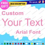 Custom Arial Font Name Text Lettering Die Cut Business Decal Name Vinyl Sticker - Image 11