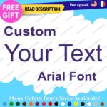 Custom Arial Font Name Text Lettering Die Cut Business Decal Name Vinyl Sticker - Image 12
