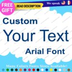 Custom Arial Font Name Text Lettering Die Cut Business Decal Name Vinyl Sticker - Image 14