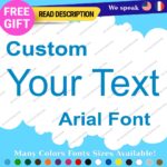 Custom Arial Font Name Text Lettering Die Cut Business Decal Name Vinyl Sticker - Image 15