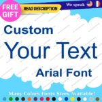 Custom Arial Font Name Text Lettering Die Cut Business Decal Name Vinyl Sticker - Image 16