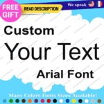 Custom Arial Font Name Text Lettering Die Cut Business Decal Name Vinyl Sticker