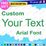 Custom Arial Font Name Text Lettering Die Cut Business Decal Name Vinyl Sticker - Image 18