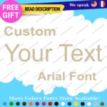 Custom Arial Font Name Text Lettering Die Cut Business Decal Name Vinyl Sticker - Image 22