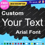 Custom Arial Font Name Text Lettering Die Cut Business Decal Name Vinyl Sticker - Image 4