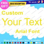 Custom Arial Font Name Text Lettering Die Cut Business Decal Name Vinyl Sticker - Image 6