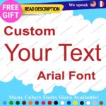 Custom Arial Font Name Text Lettering Die Cut Business Decal Name Vinyl Sticker - Image 8