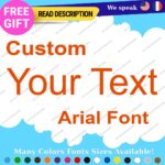 Custom Arial Font Name Text Lettering Die Cut Business Decal Name Vinyl Sticker - Image 9