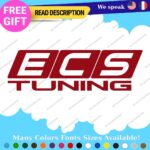 Fits  ECS Tuning Wheel Stickers Vinyl Exhaust Pipe Turbo Spacer Set - Image 4