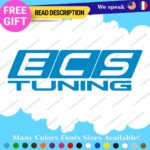 Fits  ECS Tuning Wheel Stickers Vinyl Exhaust Pipe Turbo Spacer Set - Image 8