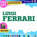 Fits Luigi Ferrari Vintage Decals Stickers Vinyl Die  Sport Car Racing Formula 1 - Image 11