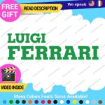 Fits Luigi Ferrari Vintage Decals Stickers Vinyl Die  Sport Car Racing Formula 1 - Image 12