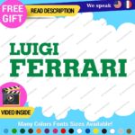 Fits Luigi Ferrari Vintage Decals Stickers Vinyl Die  Sport Car Racing Formula 1 - Image 13
