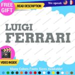 Fits Luigi Ferrari Vintage Decals Stickers Vinyl Die  Sport Car Racing Formula 1 - Image 14