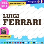 Fits Luigi Ferrari Vintage Decals Stickers Vinyl Die  Sport Car Racing Formula 1 - Image 15