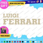 Fits Luigi Ferrari Vintage Decals Stickers Vinyl Die  Sport Car Racing Formula 1 - Image 16