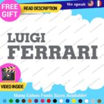 Fits Luigi Ferrari Vintage Decals Stickers Vinyl Die  Sport Car Racing Formula 1 - Image 17