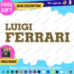 Fits Luigi Ferrari Vintage Decals Stickers Vinyl Die  Sport Car Racing Formula 1 - Image 18