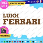 Fits Luigi Ferrari Vintage Decals Stickers Vinyl Die  Sport Car Racing Formula 1 - Image 19