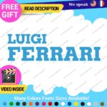 Fits Luigi Ferrari Vintage Decals Stickers Vinyl Die  Sport Car Racing Formula 1 - Image 20