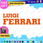 Fits Luigi Ferrari Vintage Decals Stickers Vinyl Die  Sport Car Racing Formula 1 - Image 3