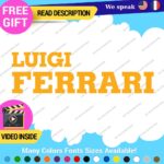 Fits Luigi Ferrari Vintage Decals Stickers Vinyl Die  Sport Car Racing Formula 1 - Image 22