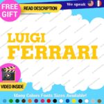 Fits Luigi Ferrari Vintage Decals Stickers Vinyl Die  Sport Car Racing Formula 1 - Image 25