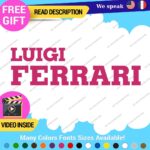 Fits Luigi Ferrari Vintage Decals Stickers Vinyl Die  Sport Car Racing Formula 1 - Image 4