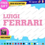 Fits Luigi Ferrari Vintage Decals Stickers Vinyl Die  Sport Car Racing Formula 1 - Image 5