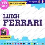 Fits Luigi Ferrari Vintage Decals Stickers Vinyl Die  Sport Car Racing Formula 1 - Image 6