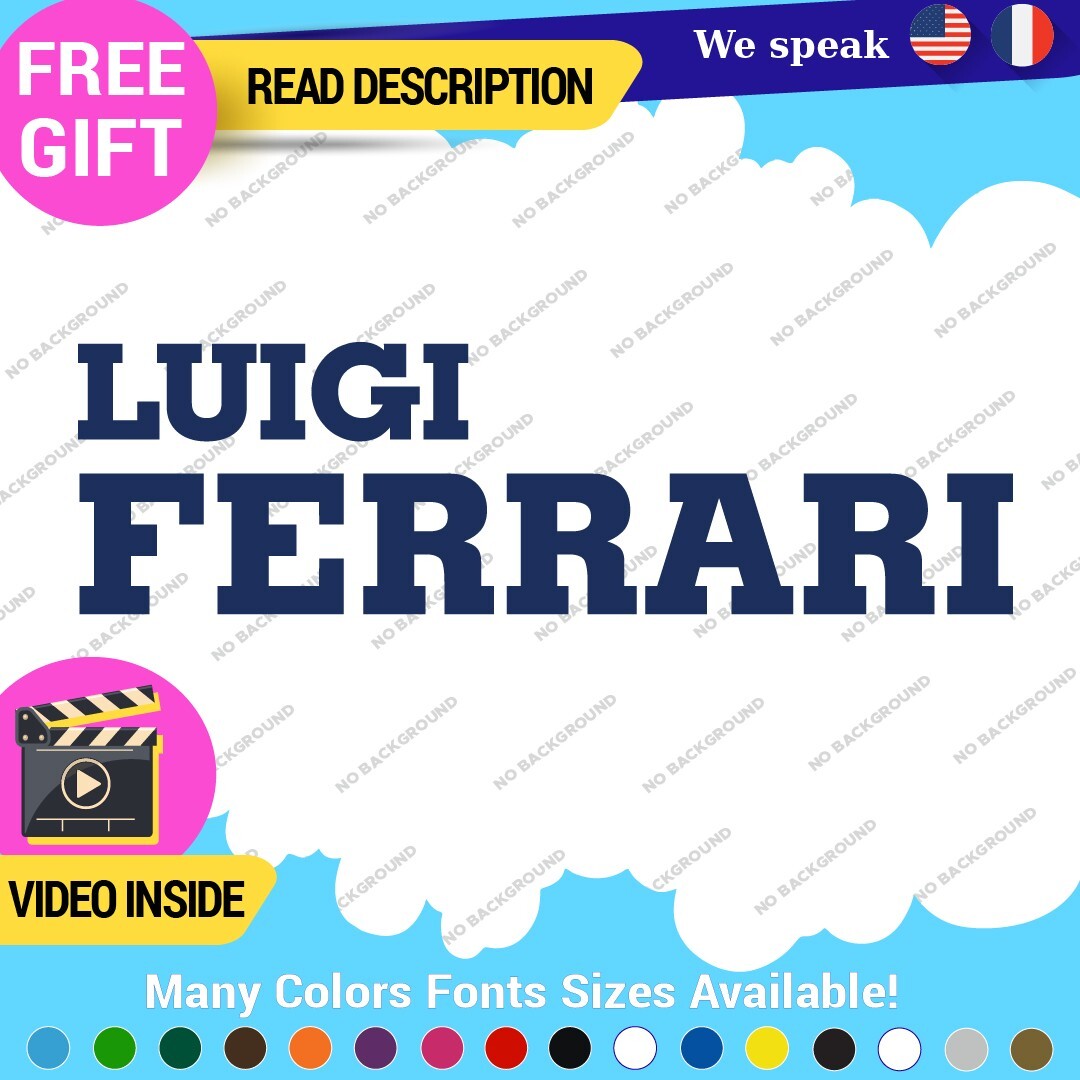 Fits Luigi Ferrari Vintage Decals Stickers Vinyl Die  Sport Car Racing Formula 1 - Image 7