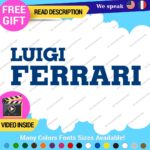 Fits Luigi Ferrari Vintage Decals Stickers Vinyl Die  Sport Car Racing Formula 1 - Image 8