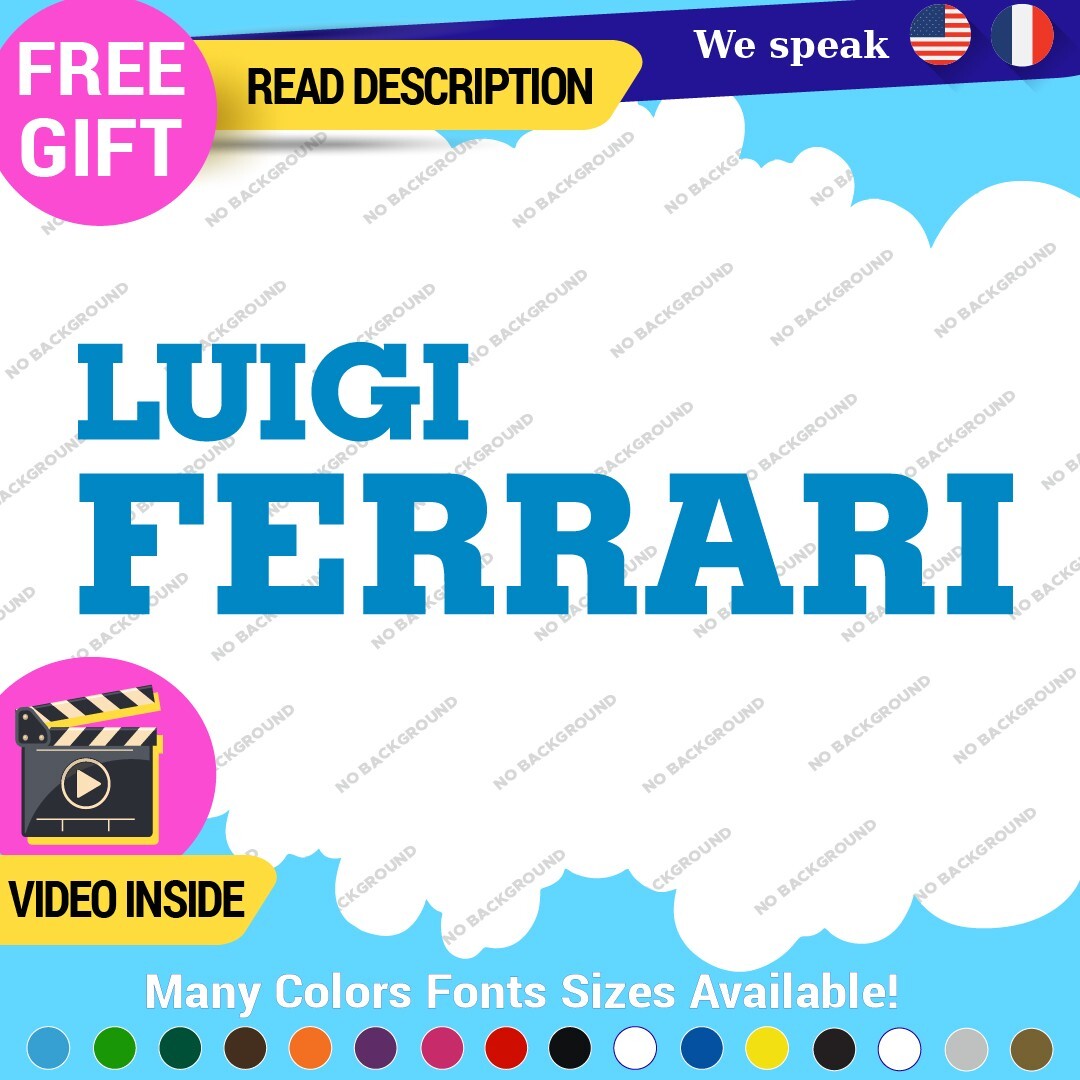 Fits Luigi Ferrari Vintage Decals Stickers Vinyl Die  Sport Car Racing Formula 1 - Image 9