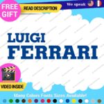 Fits Luigi Ferrari Vintage Decals Stickers Vinyl Die  Sport Car Racing Formula 1 - Image 10