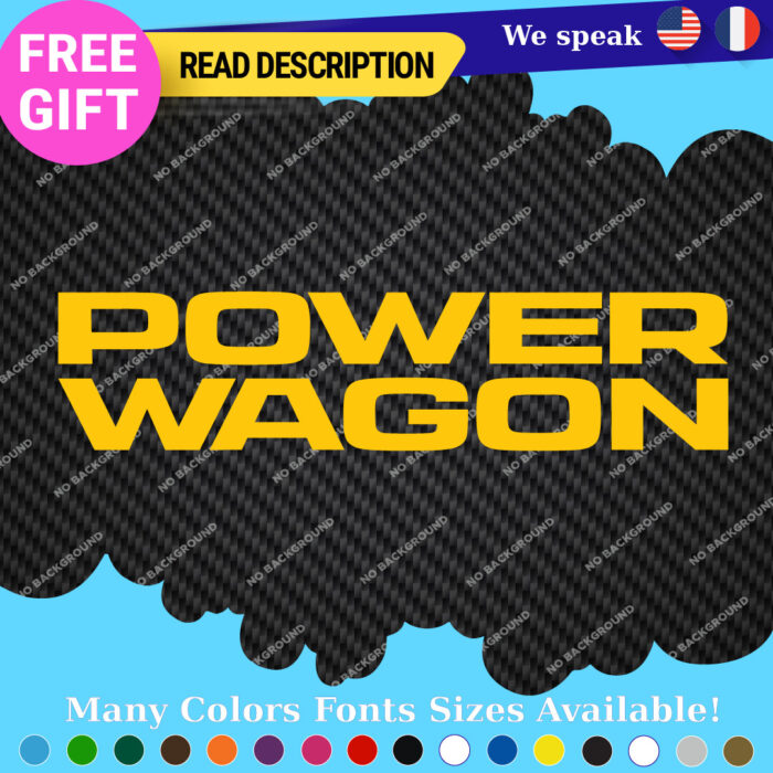 Fits Power Wagon Large Decals Stickers Vinyl Truck Rebel Bedside  4x4 AWD Lift - Image 3