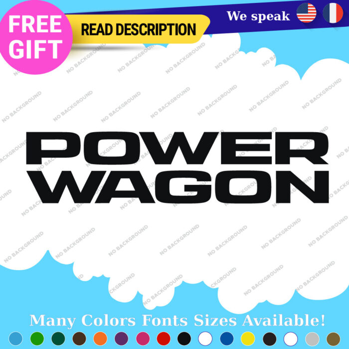 Fits Power Wagon Large Decals Stickers Vinyl Truck Rebel Bedside  4x4 AWD Lift - Image 5
