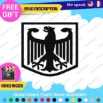 German Eagle Crest Stickers Decals Vinyl Deutschland Flag WWII Heritage Germany