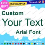 Custom Arial Font Name Text Lettering Die Cut Business Decal Name Vinyl Sticker - Image 28