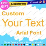Custom Arial Font Name Text Lettering Die Cut Business Decal Name Vinyl Sticker - Image 26