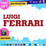 Fits Luigi Ferrari Vintage Decals Stickers Vinyl Die  Sport Car Racing Formula 1 - Image 27