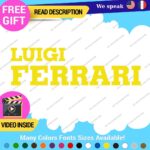 Fits Luigi Ferrari Vintage Decals Stickers Vinyl Die  Sport Car Racing Formula 1 - Image 26