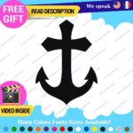 Christian Anchor Cross Decal Sticker Vinyl God Jesus Bless Bible Love Peace Lor