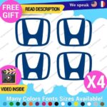 QTY:4 Fits Cap Honda H Decal Sticker Wheel Logo Tunning Race Drift Cars JDM Viny - Image 12