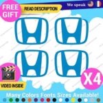 QTY:4 Fits Cap Honda H Decal Sticker Wheel Logo Tunning Race Drift Cars JDM Viny - Image 13